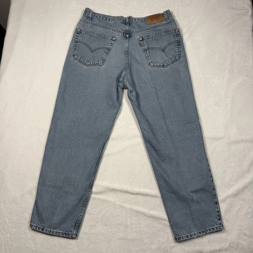 Vintage Levis 550 Jeans Mens 38x30 Blue Relaxed Fit Denim Light‎ Wash 90s